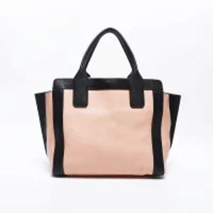 Chloe pink handbag black leather